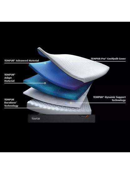 TEMPUR Pro® Plus CoolQuilt Memory Foam Mattress, Firm Tension, King Size