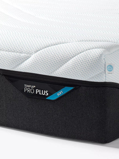 TEMPUR Pro® Plus CoolQuilt Memory Foam Mattress, Soft Tension, Double