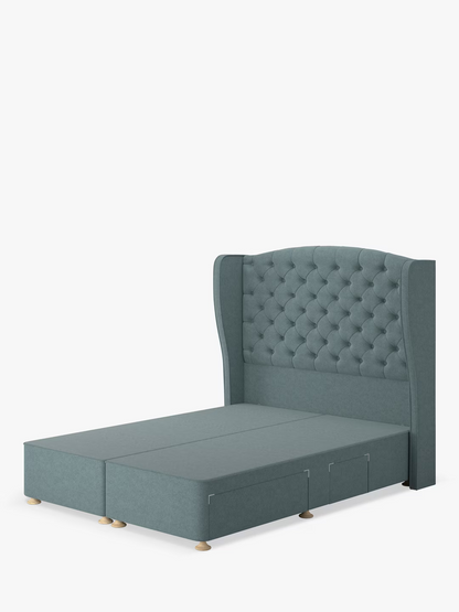 TEMPUR® Suffolk Continental 4 Drawer Divan Base, Super King Size, Teal