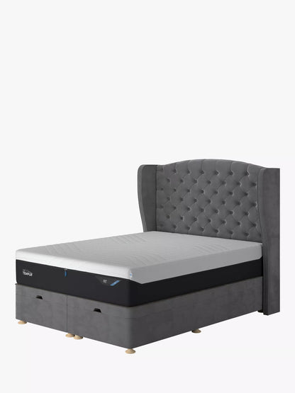 TEMPUR® Suffolk Ottoman Bed, King Size, Armour