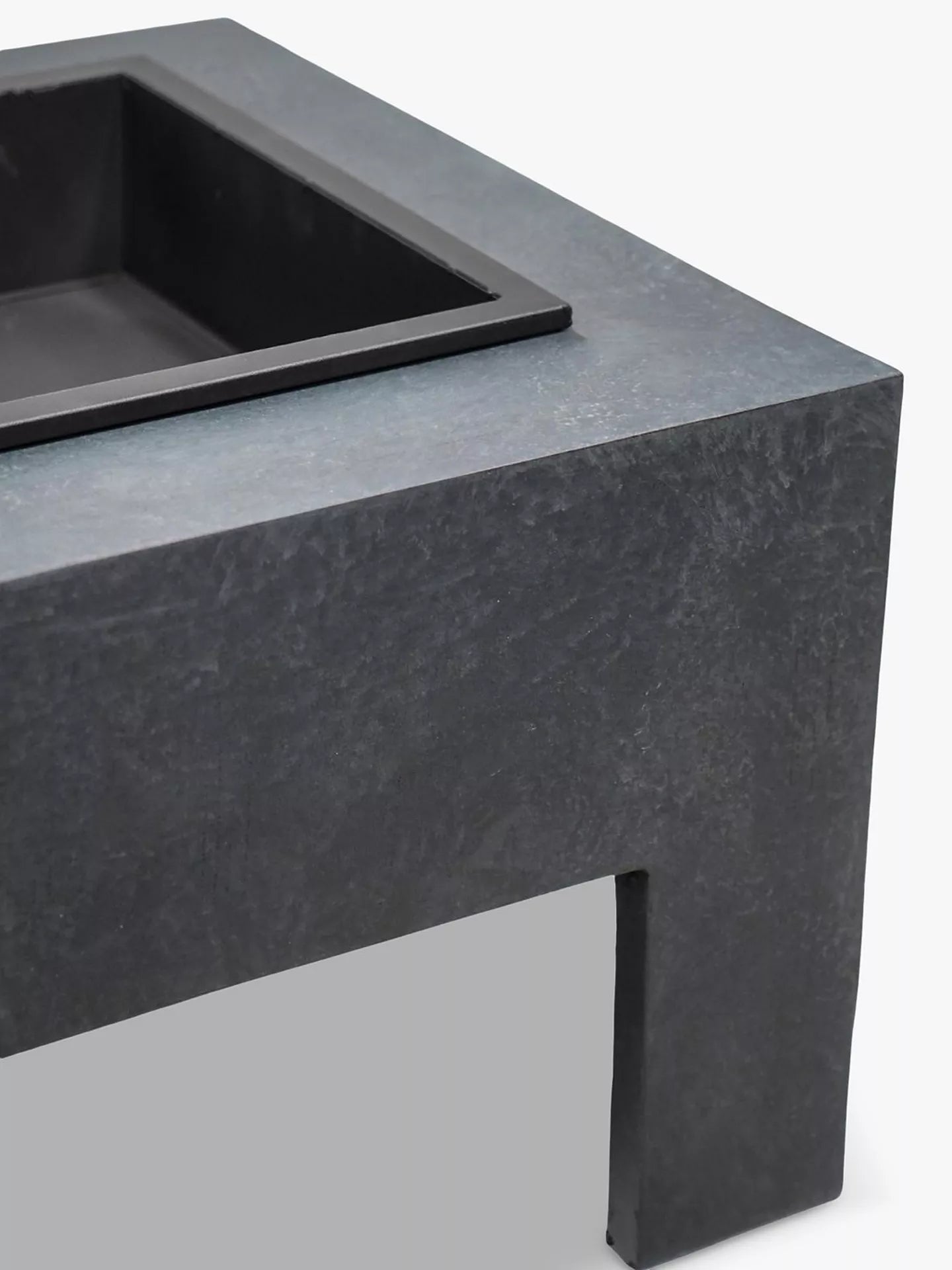 Ivyline Square Console Firepit, Grey