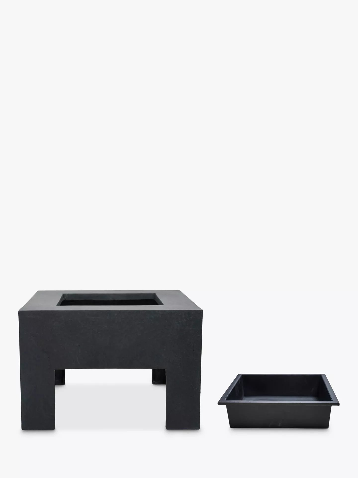 Ivyline Square Console Firepit, Grey