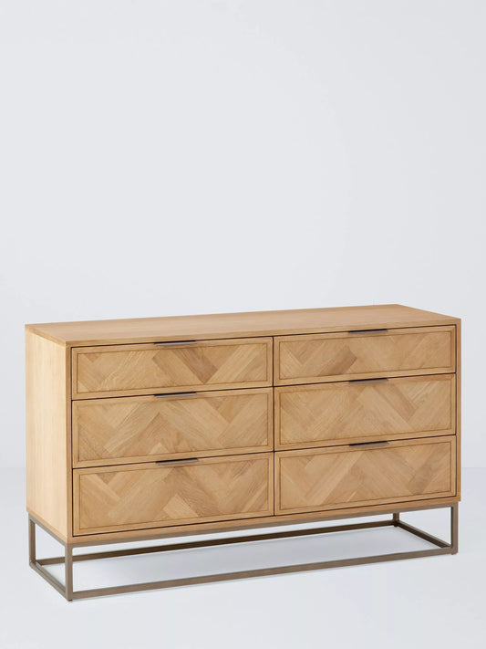John Lewis Estate 3+3 Drawer Chest, Natural