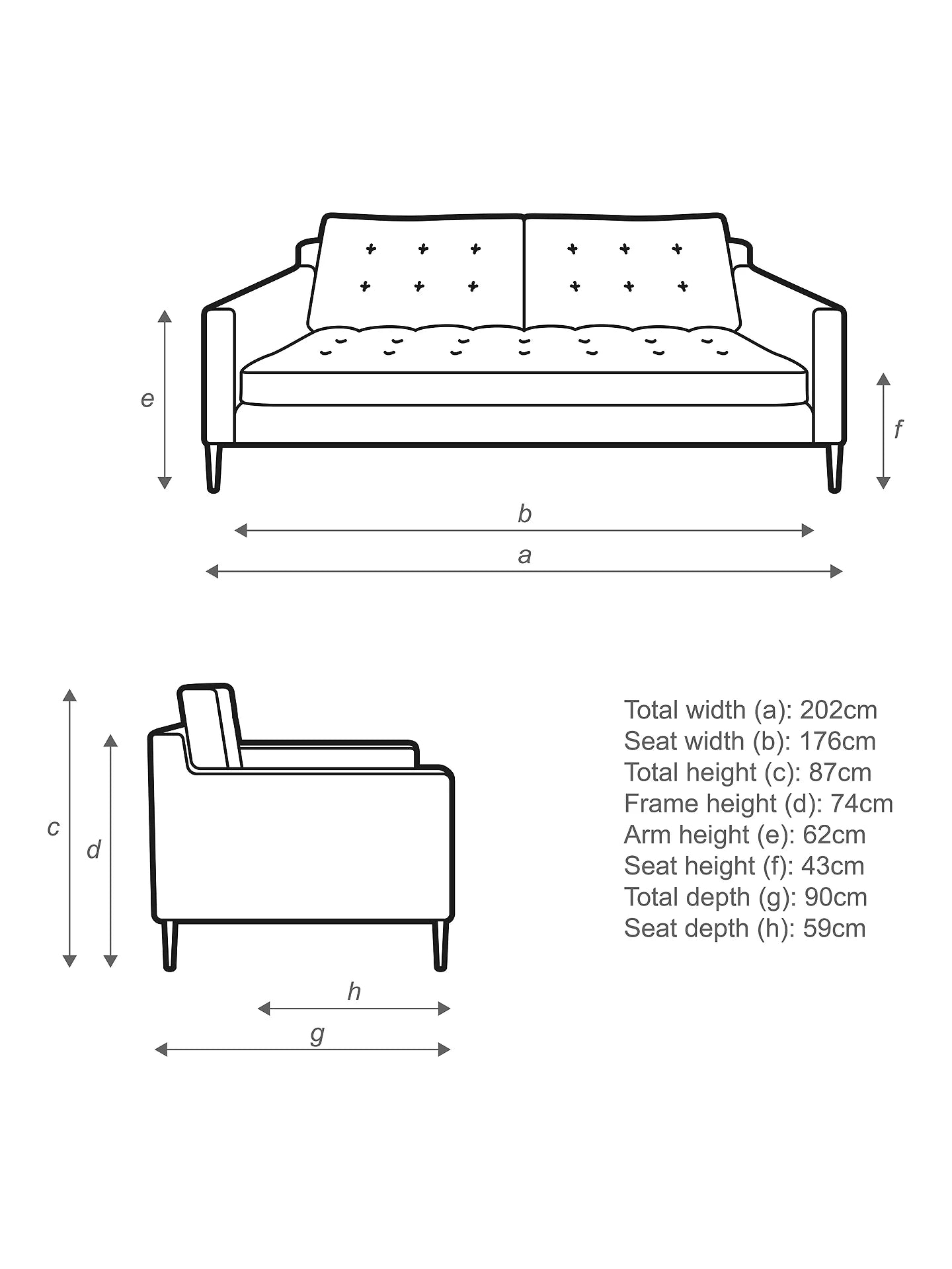 John Lewis Draper II Large 3 Seater Sofa