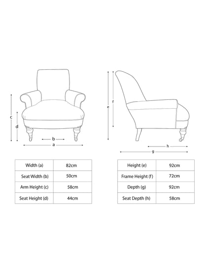 John Lewis Suffolk Armchair, Dark Leg, Green And Natural Stripe
