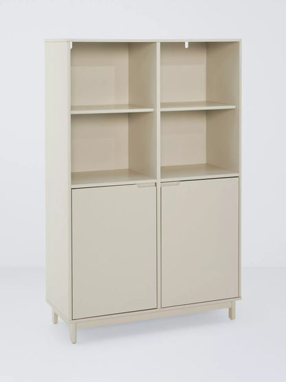 John Lewis Format Wide Bookcase, Greige