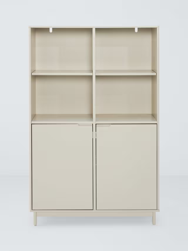 John Lewis Format Wide Bookcase, Greige