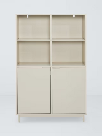 John Lewis Format Wide Bookcase, Greige