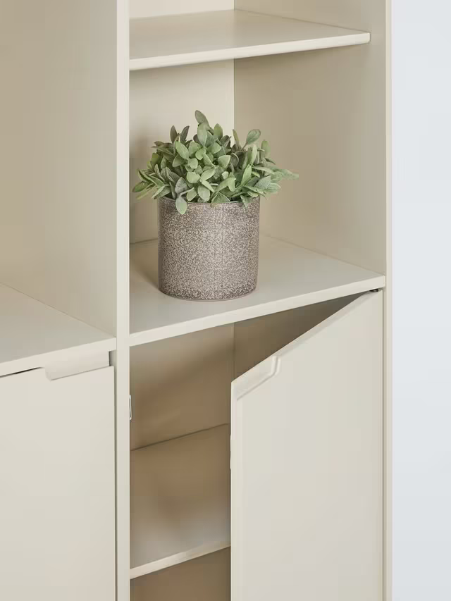John Lewis Format Wide Bookcase, Greige