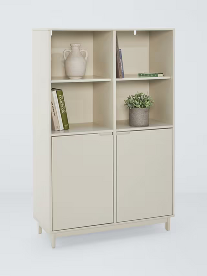John Lewis Format Wide Bookcase, Greige