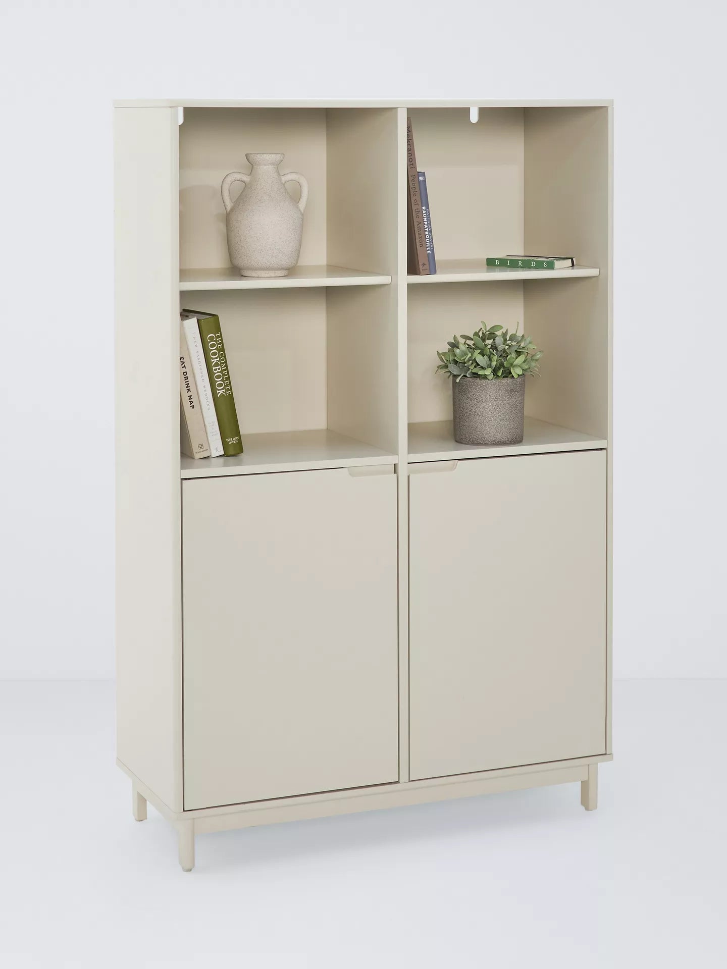 John Lewis Format Wide Bookcase, Greige