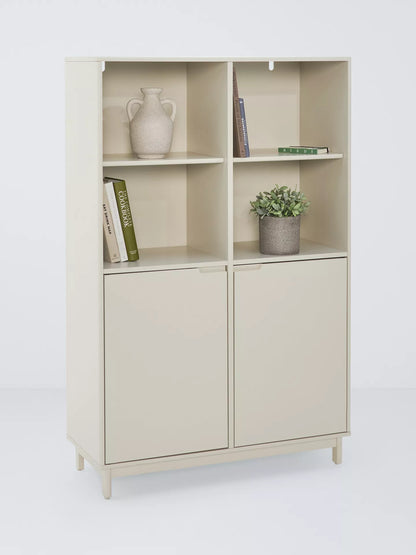 John Lewis Format Wide Bookcase, Greige