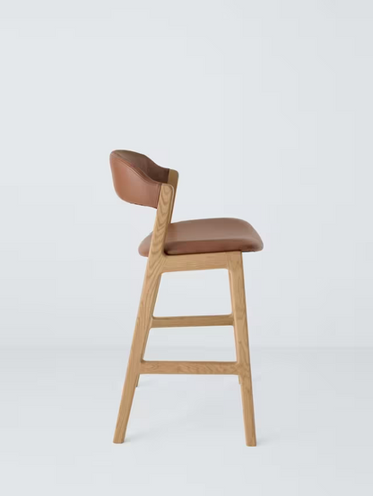 John Lewis Santino Bar Stool, Oak Bianco Oil/Cognac