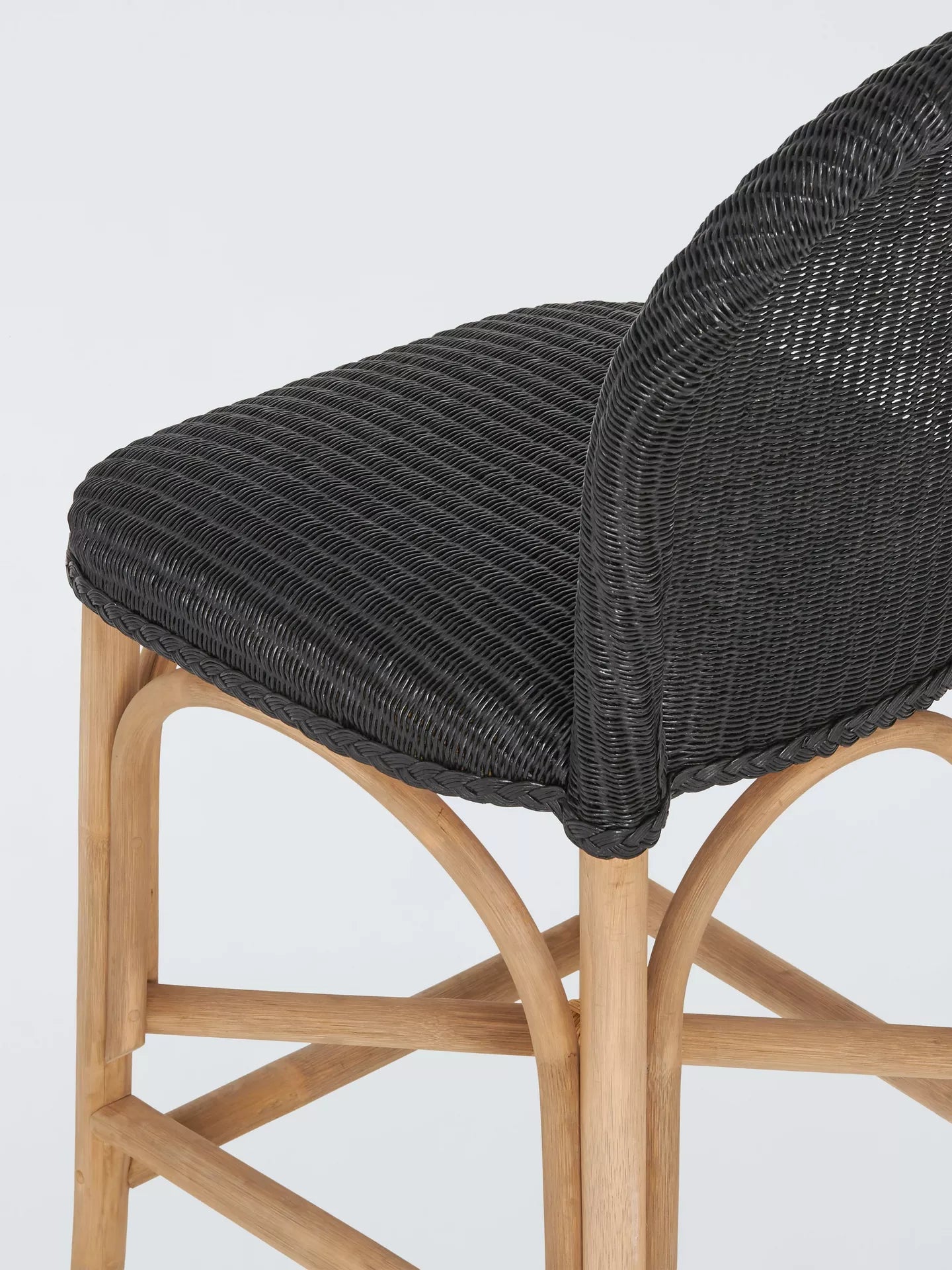 John Lewis Woven Cane Bar Stool, Sage/Natural