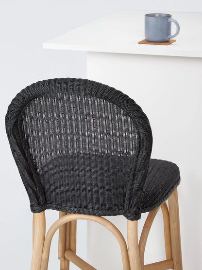 John Lewis Woven Cane Bar Stool, Sage/Natural