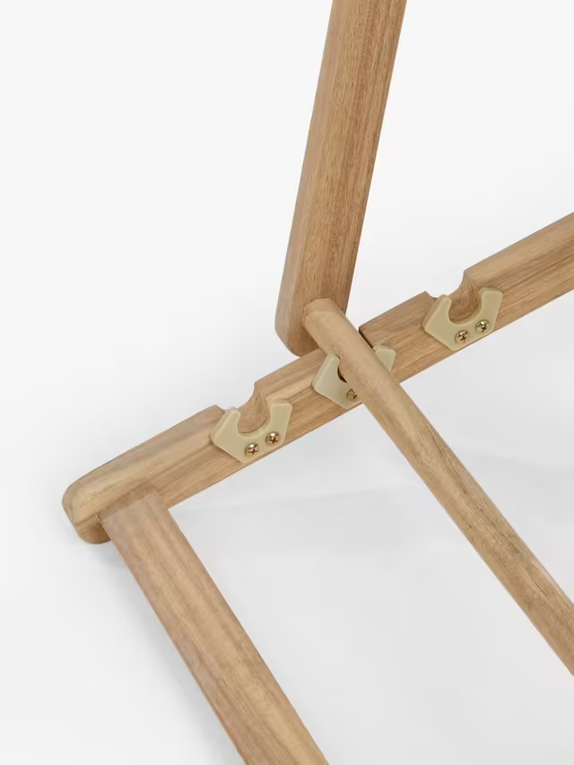 John Lewis ANYDAY Acacia Wood Deck Chair Frame & Sling, Natural