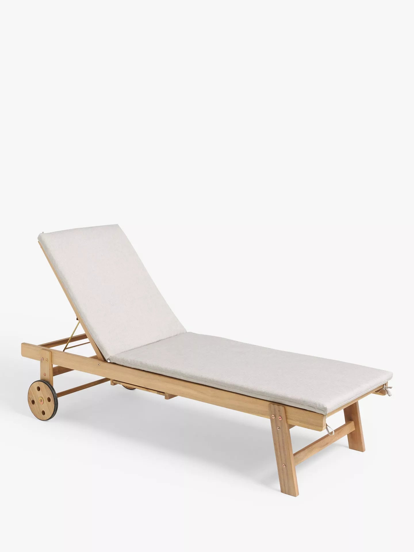 John Lewis Acacia Wood Sun Lounger, Natural