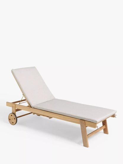 John Lewis Acacia Wood Sun Lounger, Natural