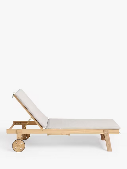 John Lewis Wood Sun Lounger Acacia  Natural