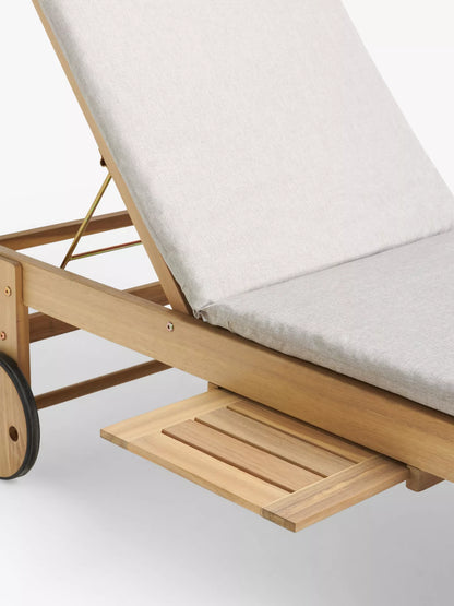 John Lewis Acacia Wood Sun Lounger, Natural