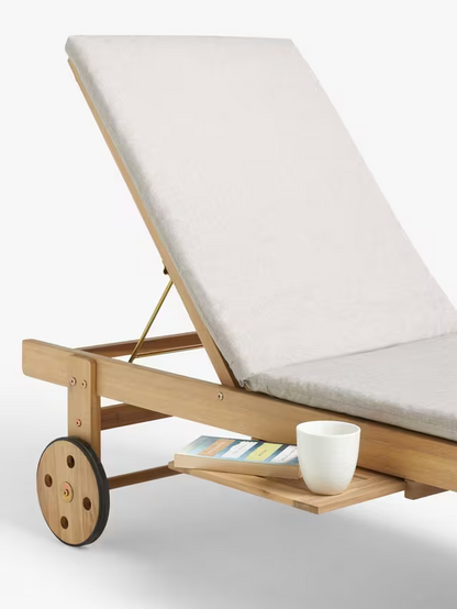 John Lewis Wood Sun Lounger Acacia  Natural