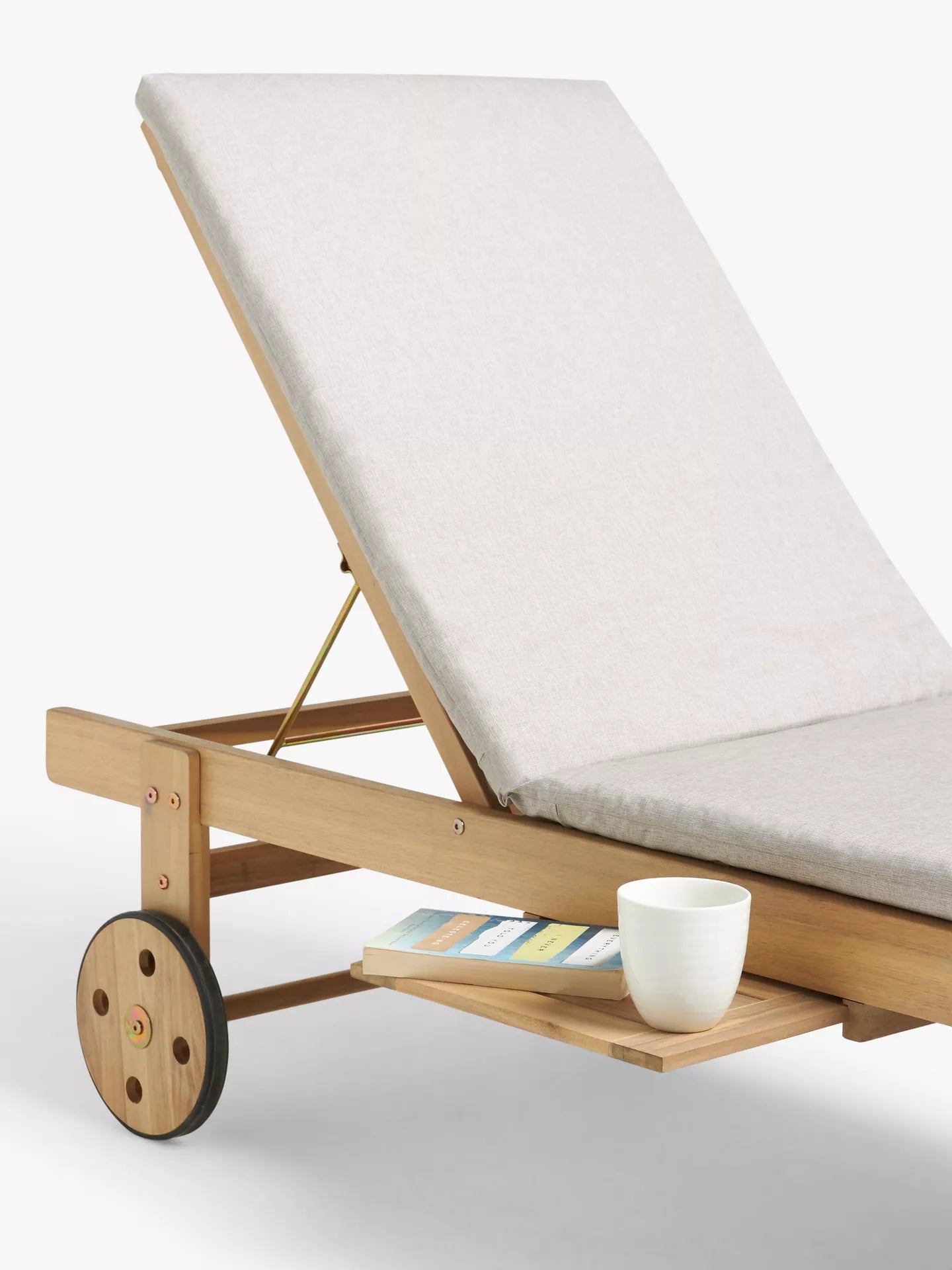John Lewis Acacia Wood Sun Lounger, Natural