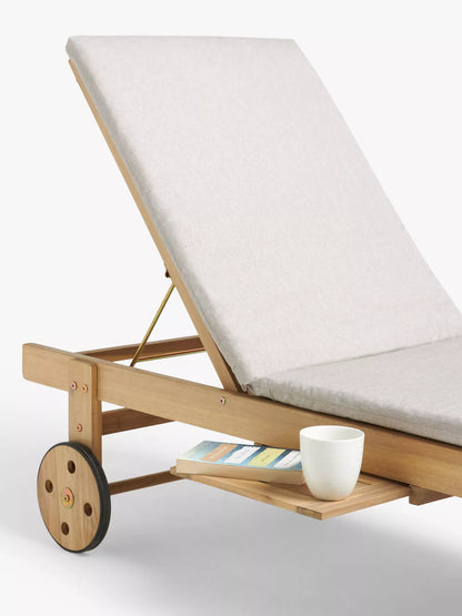 John Lewis Acacia Wood Sun Lounger, Natural