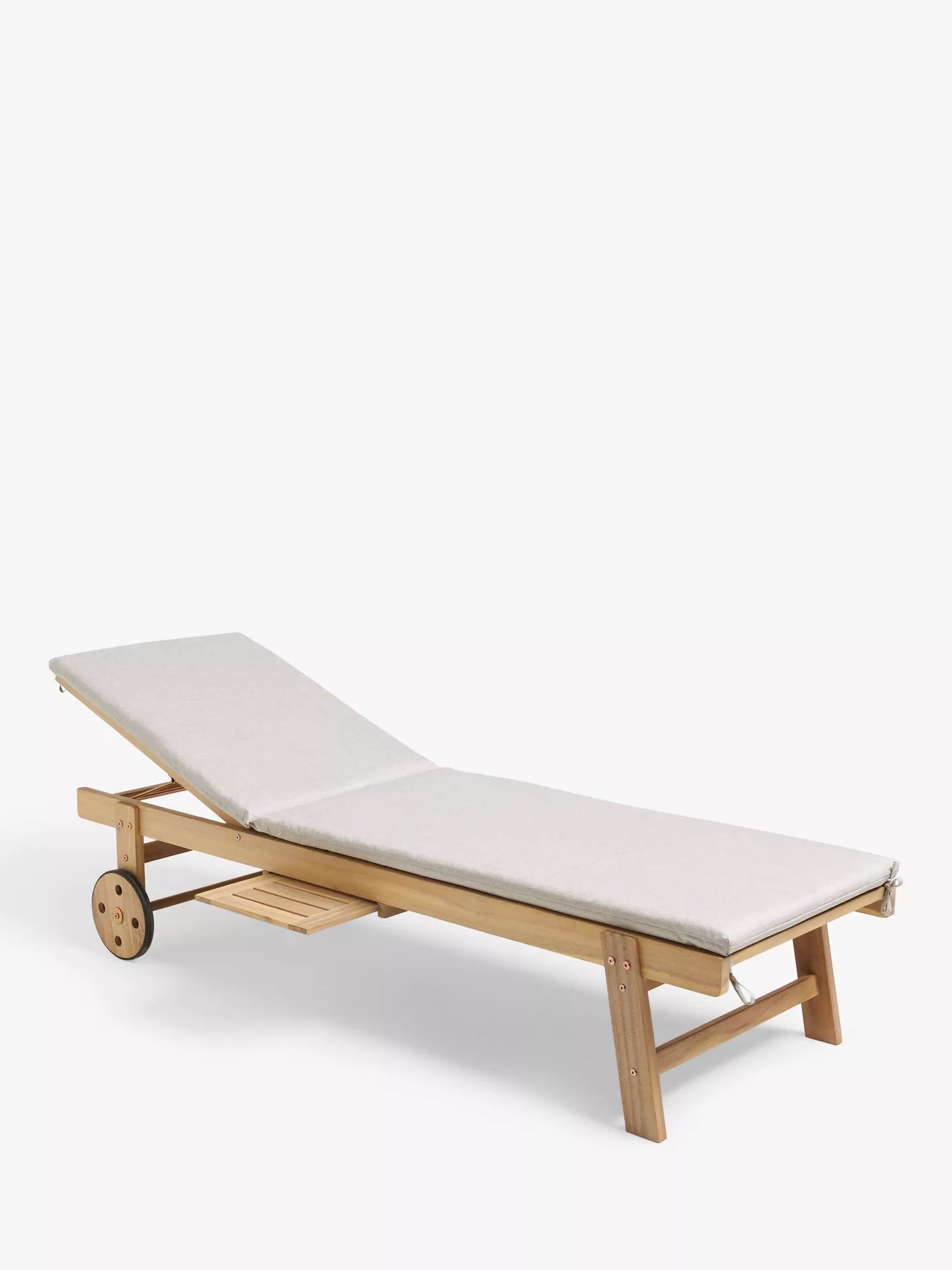 John Lewis Acacia Wood Sun Lounger, Natural