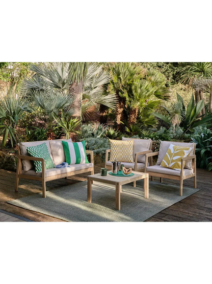 John Lewis ANYDAY Acacia Wood 4-Seater Garden Lounge Set, Natural