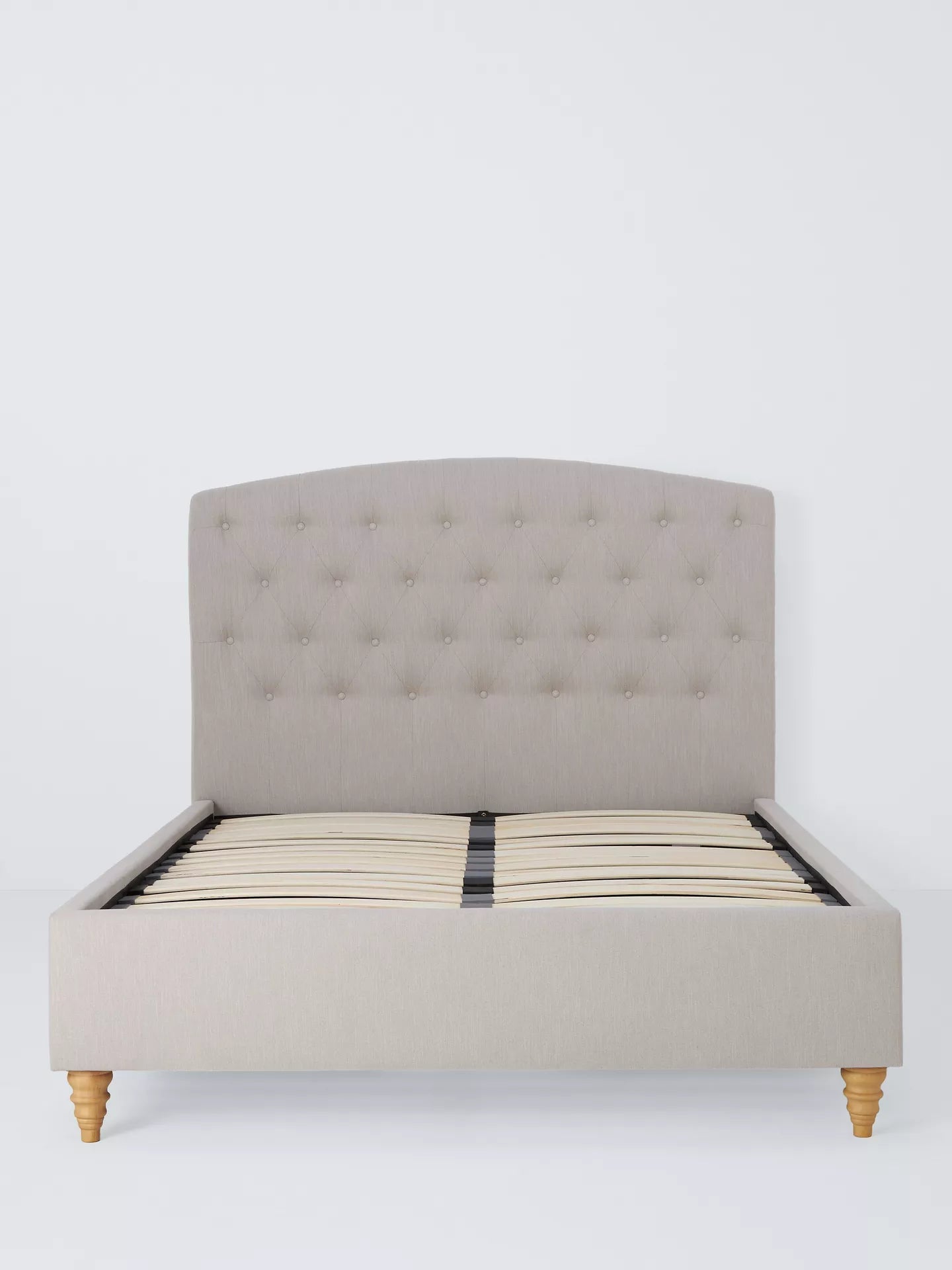 John Lewis Rouen 2 Drawer Storage Upholstered Bed Frame, King Size, Cotton Effect Beige
