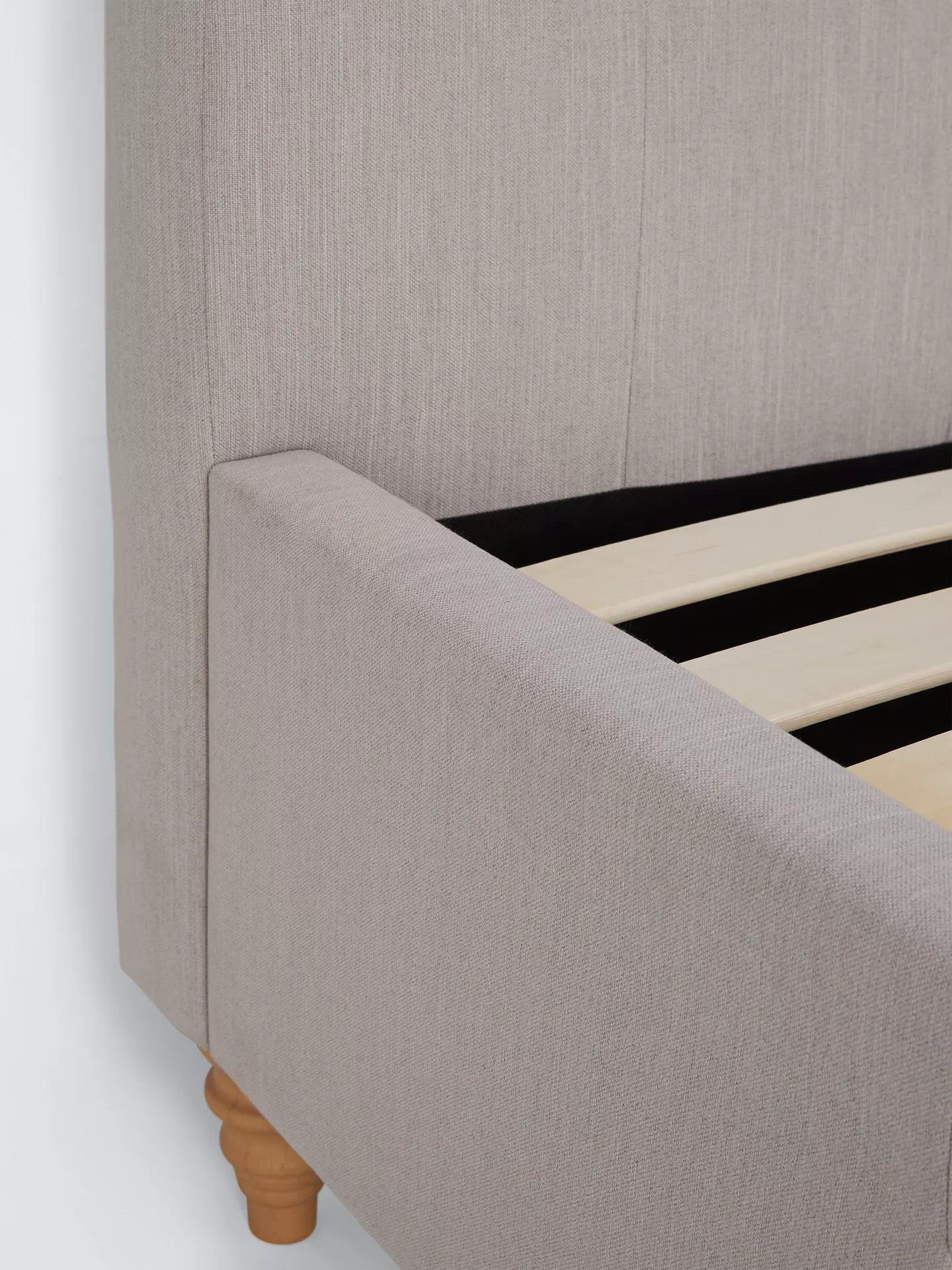 John Lewis Rouen 2 Drawer Storage Upholstered Bed Frame, King Size, Cotton Effect Beige