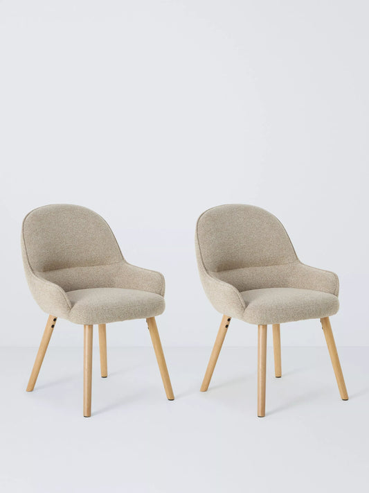 John Lewis Nesto Dining Chair, Set of 2, Natural
