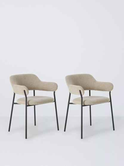 John Lewis Wise Dining Armchair, Set of 2, Taupe Kitchen