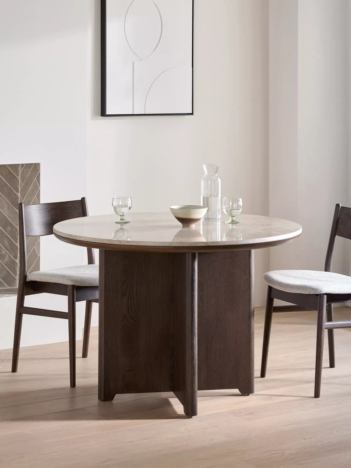 John Lewis Ritz Marble Dining Table, Brown