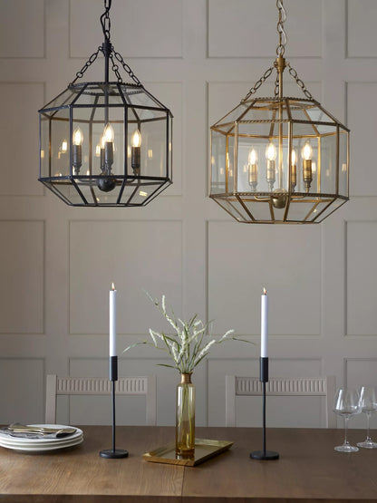 John Lewis Earle Glass Pendant Ceiling Light, Black