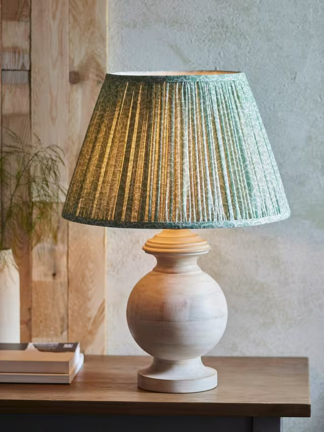 John Lewis Mango Wood Lamp Base, White Wash