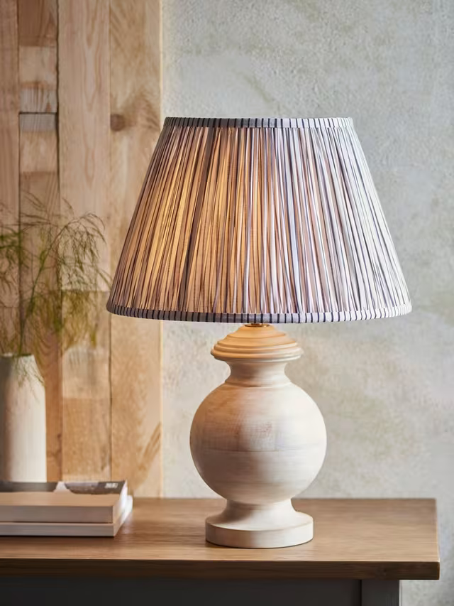 John Lewis Mango Wood Lamp Base, White Wash