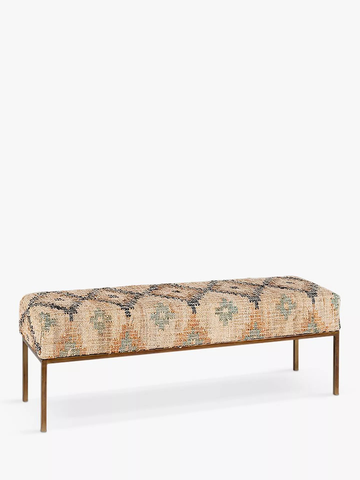 nkuku Kesu Kilim & Iron Bench