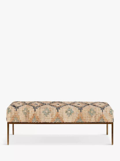 nkuku Kesu Kilim & Iron Bench