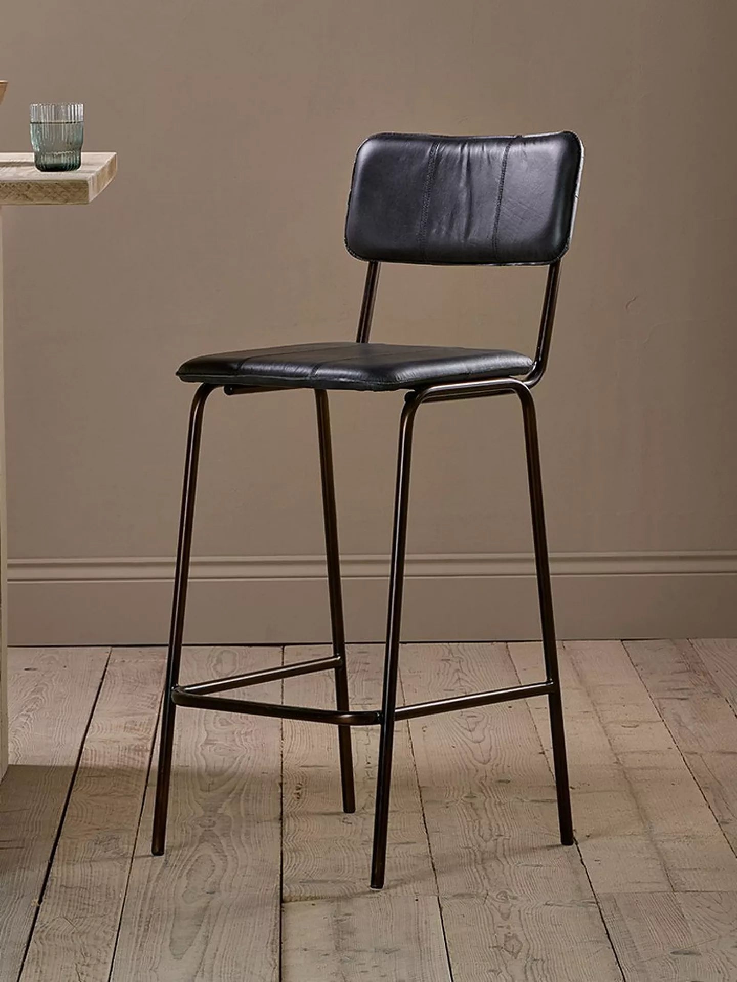 nkuku Ukari Counter Chair, Black