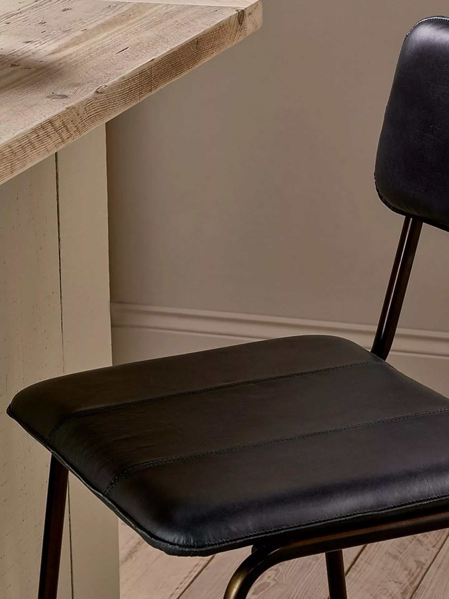 nkuku Ukari Counter Chair, Black
