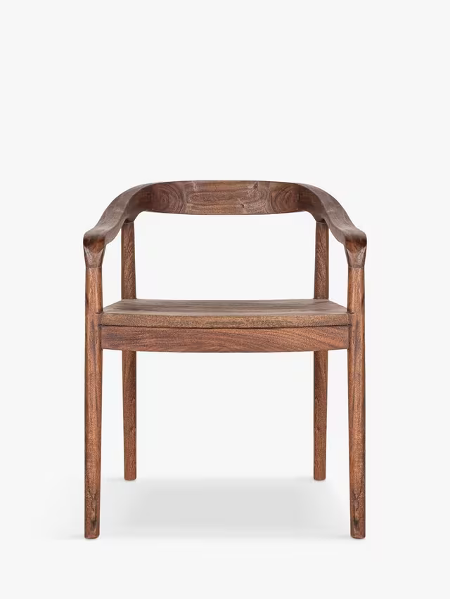 nkuku Anbu Acacia Dining Chair Walnut Kitchen