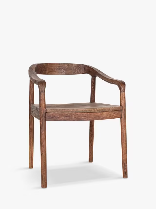 nkuku Anbu Acacia Dining Chair Walnut Kitchen