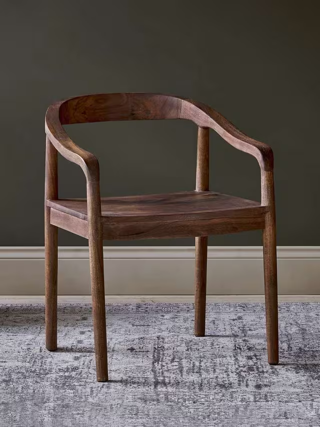 nkuku Anbu Acacia Dining Chair Walnut Kitchen