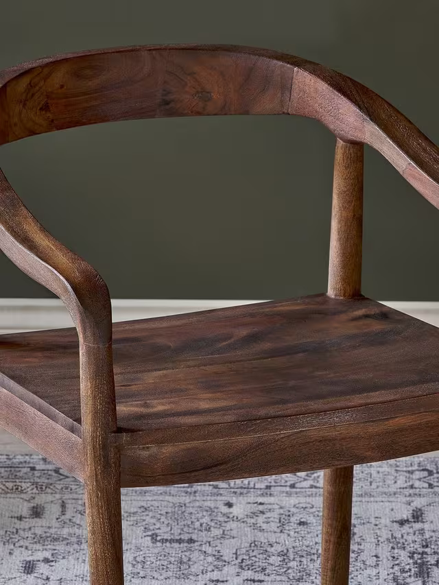 nkuku Anbu Acacia Dining Chair Walnut Kitchen