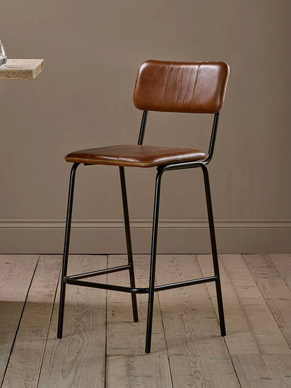 nkuku Ukari Counter Chair, Chocolate Brown