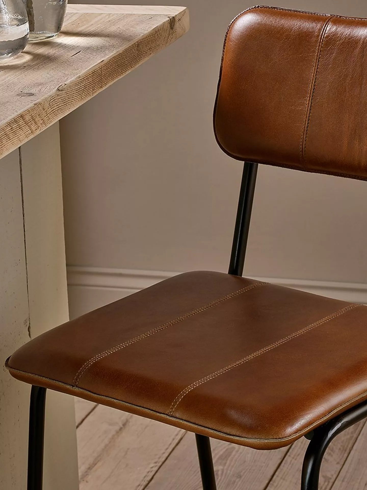 nkuku Ukari Counter Chair, Chocolate Brown