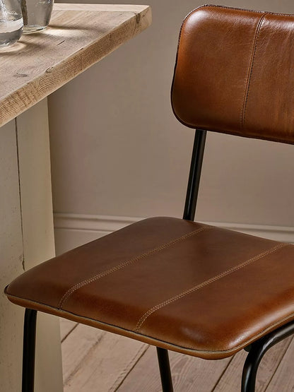 nkuku Ukari Counter Chair, Chocolate Brown