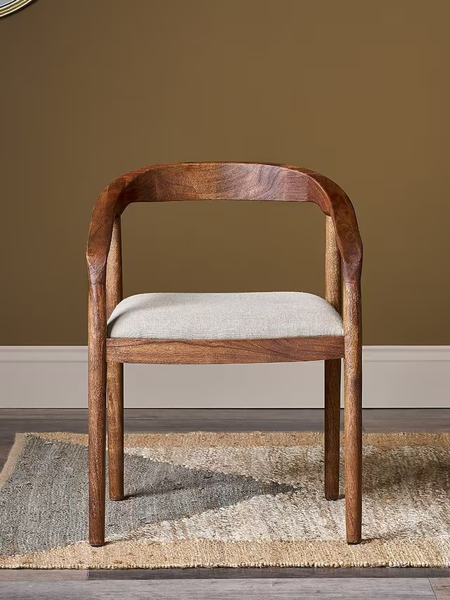 nkuku Anbu Acacia Upholstered Dining Chair