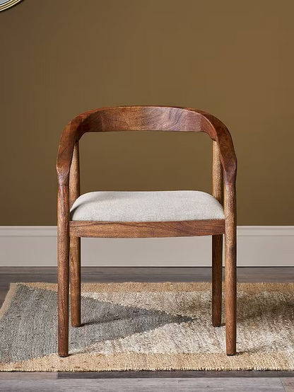nkuku Anbu Acacia Upholstered Dining Chair